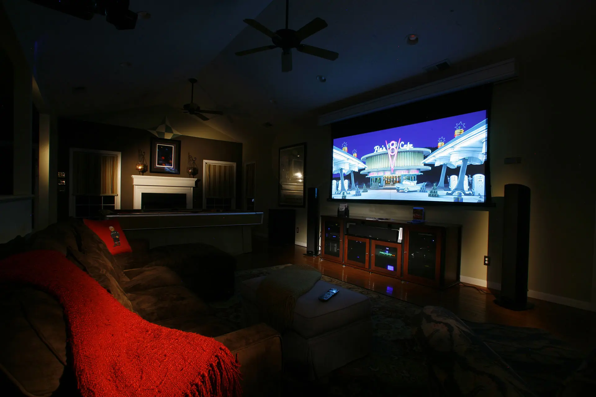 Lutron lighting and motorized shades installation